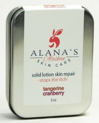 Tangerine Cranberry solid lotion skin repair tin